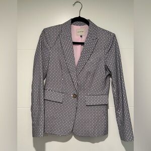 Court & Rowe Tile Flower One-Button Blazer